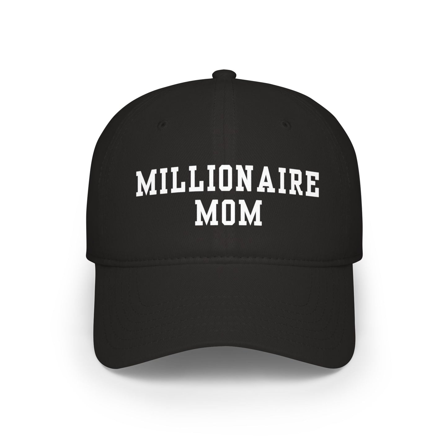 Millionaire Mom Baseball Cap – Embroidered Low Profile Black Hat